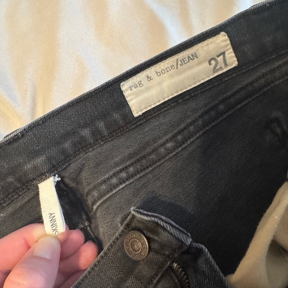 rag & bone Black Ripped Skinny Jeans - Picture 5 of 5